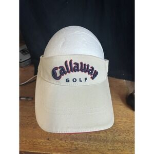 Callaway Golf‎ Embroidered Ivory Adjustable Visor Cap Hat